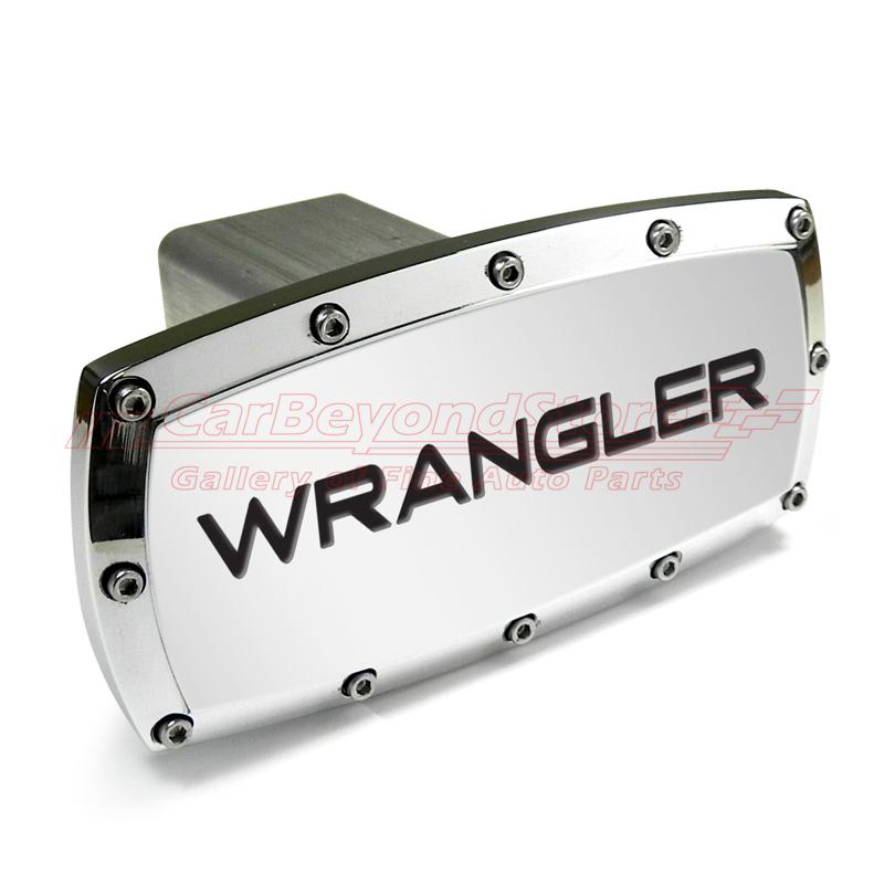 Jeep wrangler engraved billet aluminum tow hitch cover plug, + gift, licensed