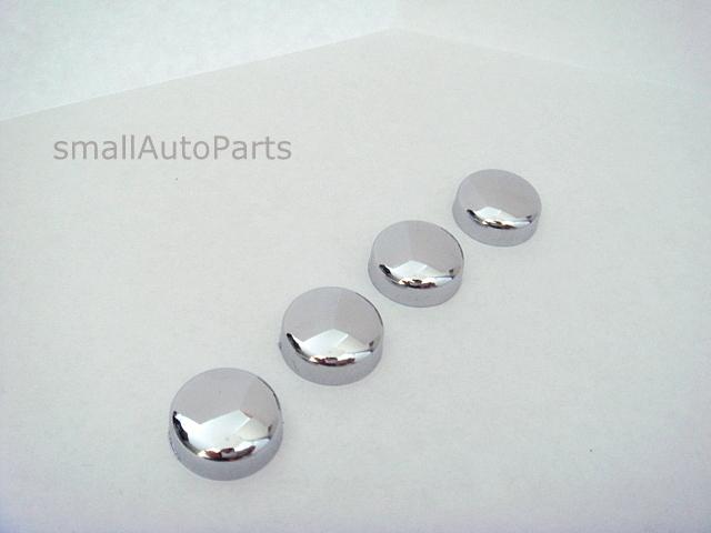 (4) chrome license plate frame screw bolt caps covers car truck bike motorcycle