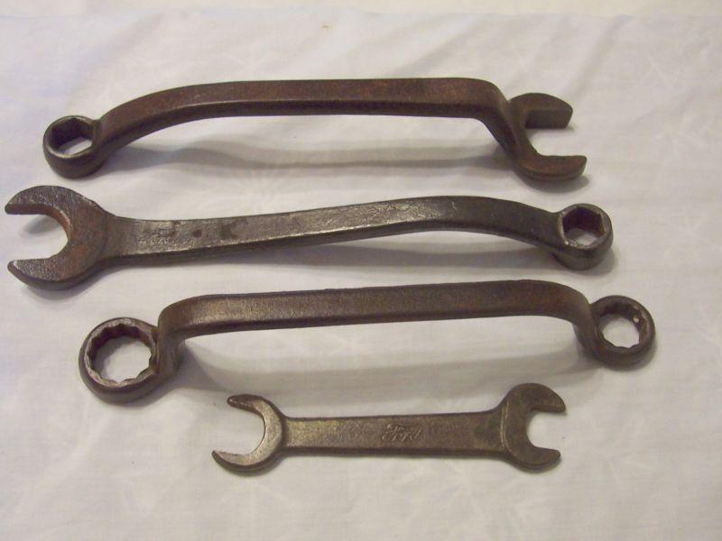 Antique set of ford wrenches w/ ford script, 4, vg. condition