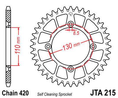 Jt sprocket rear 50t aluminum fits honda cr85 r 2003-2004