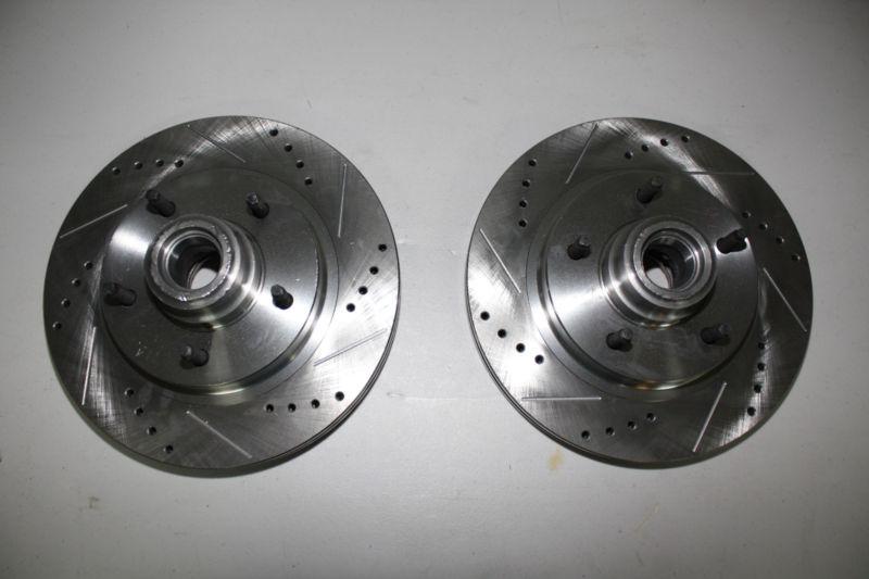 Power stop cross drilled and slotted front rotor set-ar8556xr-ar8557xl-td007