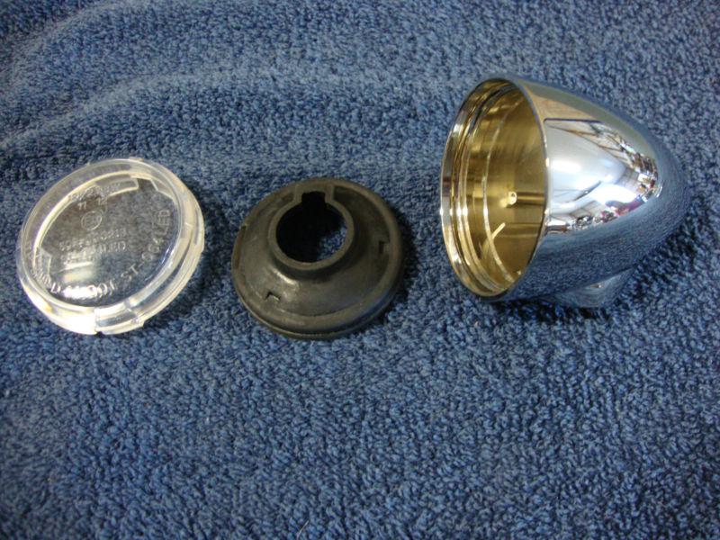 Big dog front or rear turn signal housing built in stancion clear lens