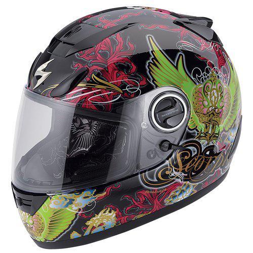 Scorpion exo-750 kingdom full-face helmet black/green