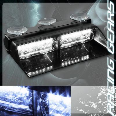 Universal white led 18 modes 12v emergency warning windshield strobe light unit