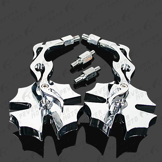 Fm chrome side cross rearview motorcycle mirror for yamaha fz 6n 6s 150 400 rd