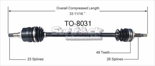 Surtrack perf axles to-8031 cv half-shaft assembly-new cv axle shaft