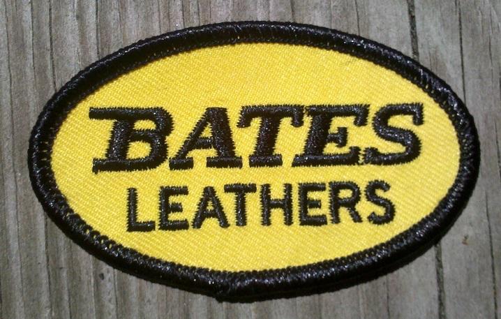 Bates leathers 3 inch gold and black oval patch, biker. motorcycle. jacket.  
