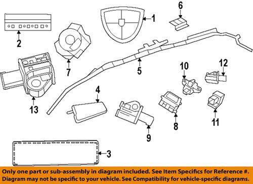 Volkswagen oem 7b0880741c air bag module-head air bag