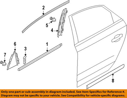 Volkswagen oem 5618537532zz exterior-rear-side molding