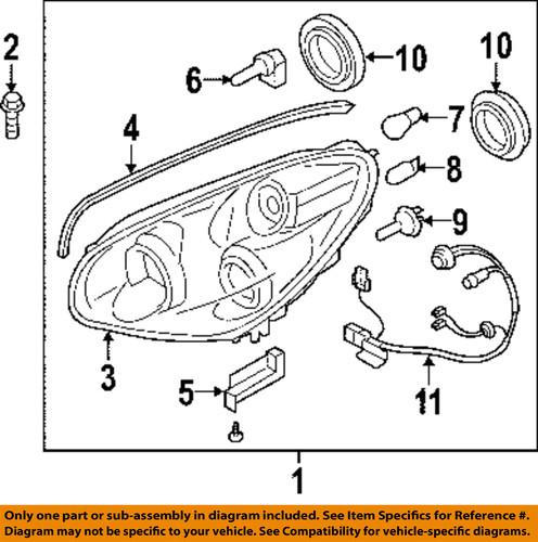 Subaru oem 84001xa00b headlight-headlamp assembly