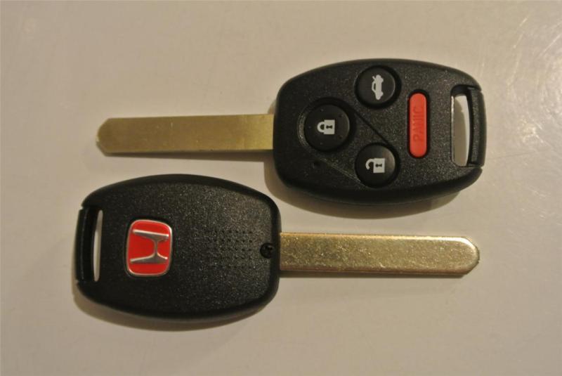 04-05 new red h honda accord key blank replacement shell empty 4 button remote