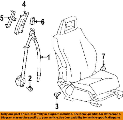 Mopar oem yv931dvaf front seat belts-buckle end