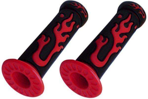 Honda atv fourtrax sportrax es eps gps red flame hand grips