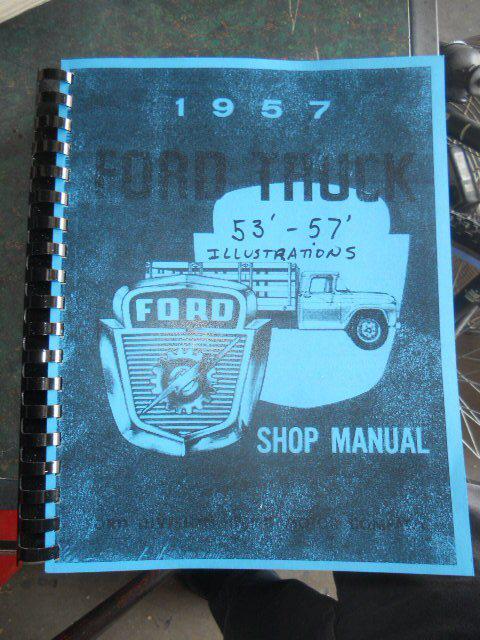 Original 1953 -1957 ford truck factory illustration guide 