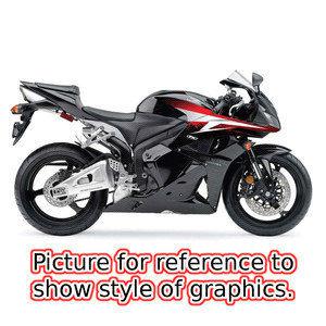 07-08 honda cbr600rr factory effex upper graphic kit - red