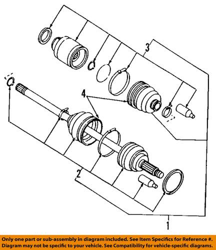 Subaru oem 28323fe001 cv joint boot kit/cv boot