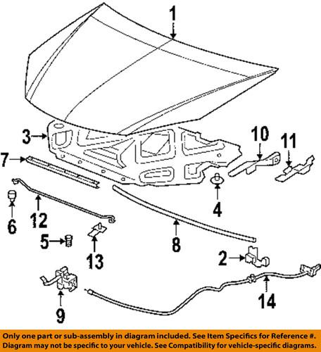 Pontiac gm oem 20763654 hood-lock