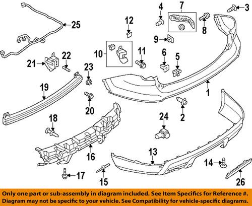 Ford oem bb5z17906a rear bumper-impact bar