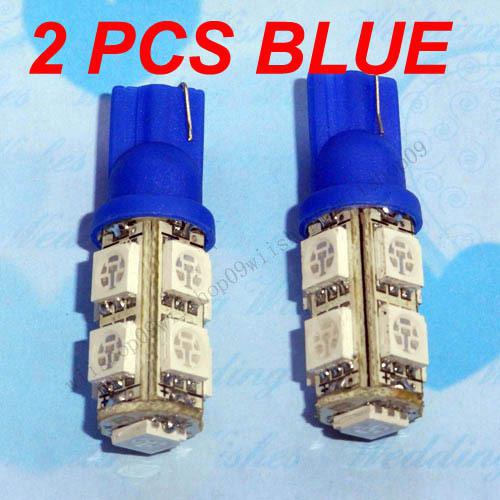 2x blue 194 168 t10 smd 9 led car lighting wedge light