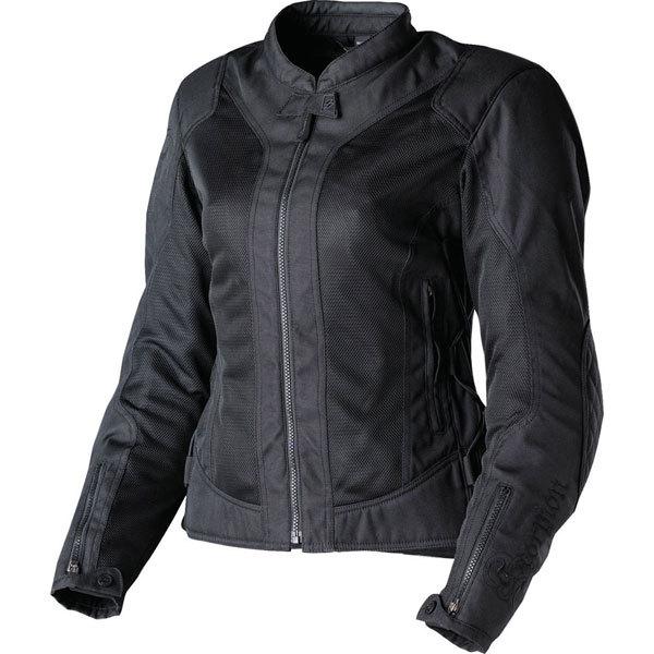 Black xs scorpion women's nip tuck textile jacket