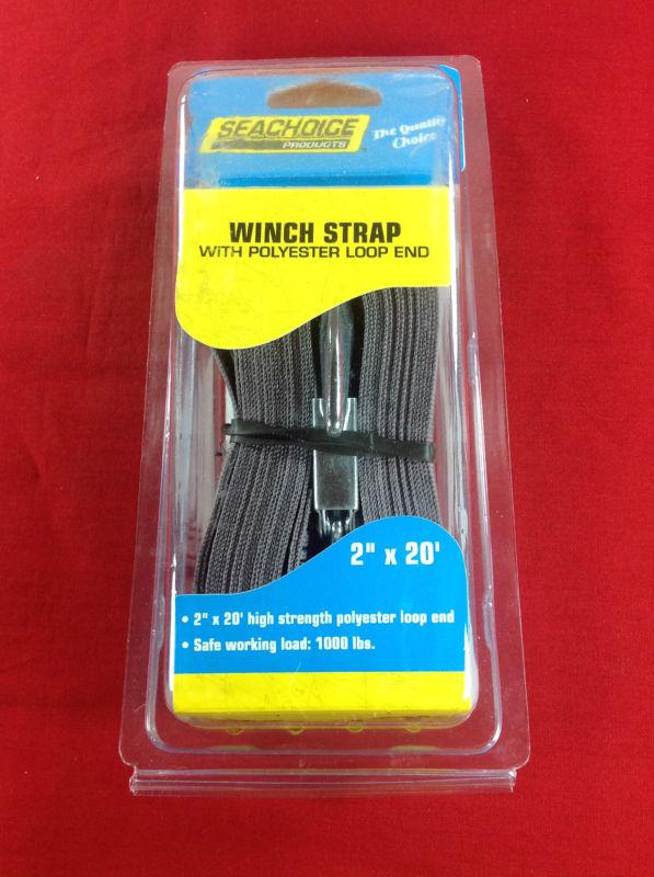 Winch strap 2" x 20' 1000 lbs capacity trailer  free shipping seachoice 51241 