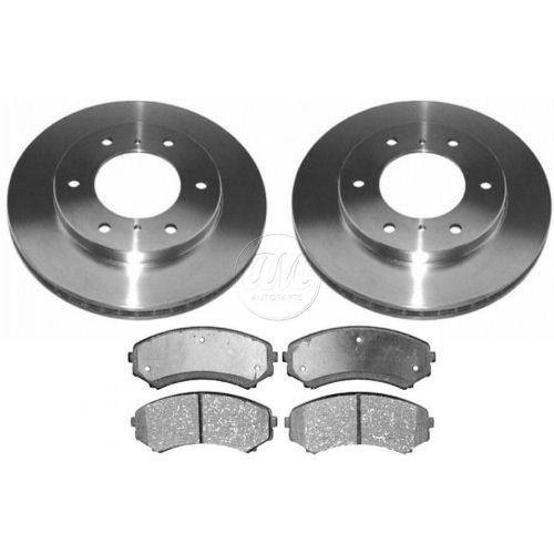 01-06 mitsubishi montero semi metallic disc brake pads & rotors kit front set