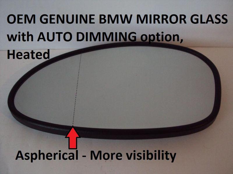 Oem bmw 1/3 series e90/e91/e92/e93 auto dim mirror glass lh/l/left side heated