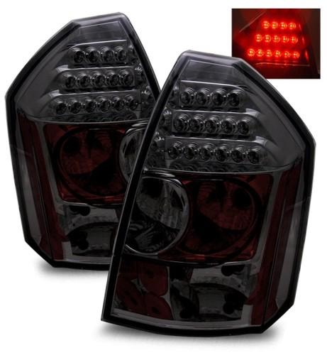 05-07 chrysler 300c srt8 vip euro smoked tinted led tail lights rear brake lamps