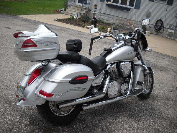 New mutazu rs hard saddlebags saddle bags road star roadstar road liner v silver