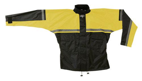 Nelson-rigg sr-6000 stormrider two-piece rainsuit black hi-vis yellow small