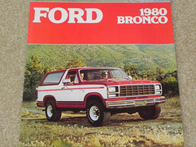 1980 ford bronco nos dealer sales brochure from my dealership. old original. 