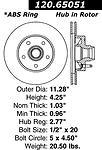 Centric parts 120.65051 front premium rotor