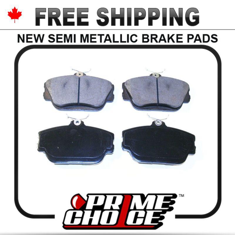 New premium complete set of front metallic disc brake pads with shims