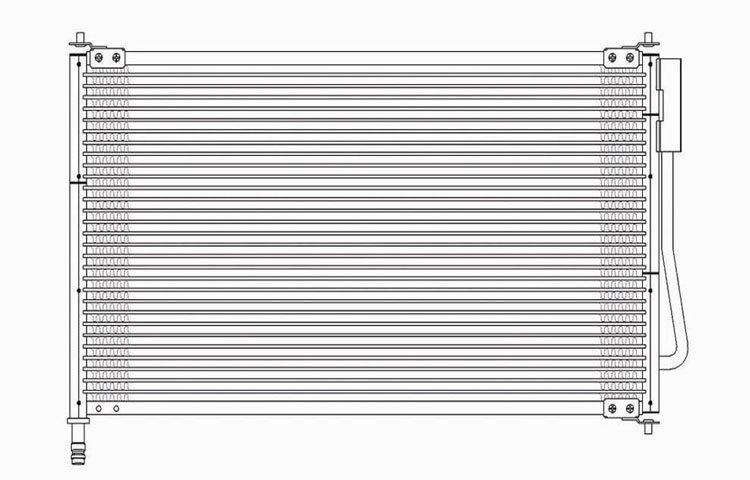 Replacement ac condenser parallel flow type 2005-2007 2006 ford focus 6s4z19712a