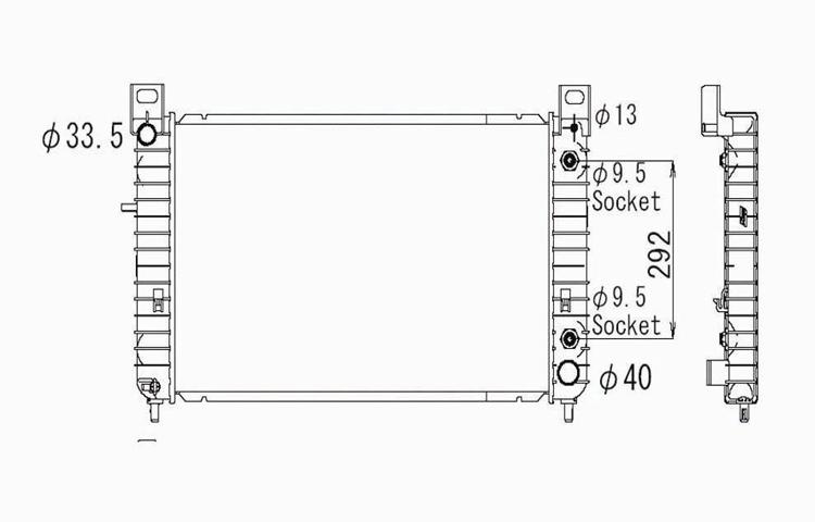 Replacement radiator 99-04 chevy silverado gmc sierra automatic 4.3l v6 15849616