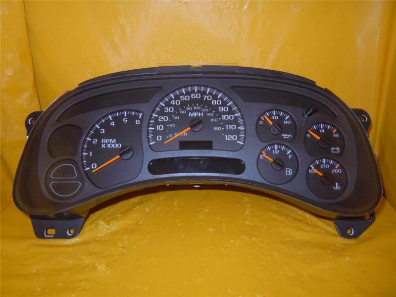 03 04 05 sierra silverado speedometer instrument cluster new steppers 48,424