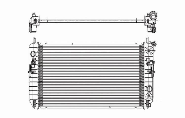 Replacement radiator 2006-2008 buick lucerne automatic / manual 3.8l v6 25772258