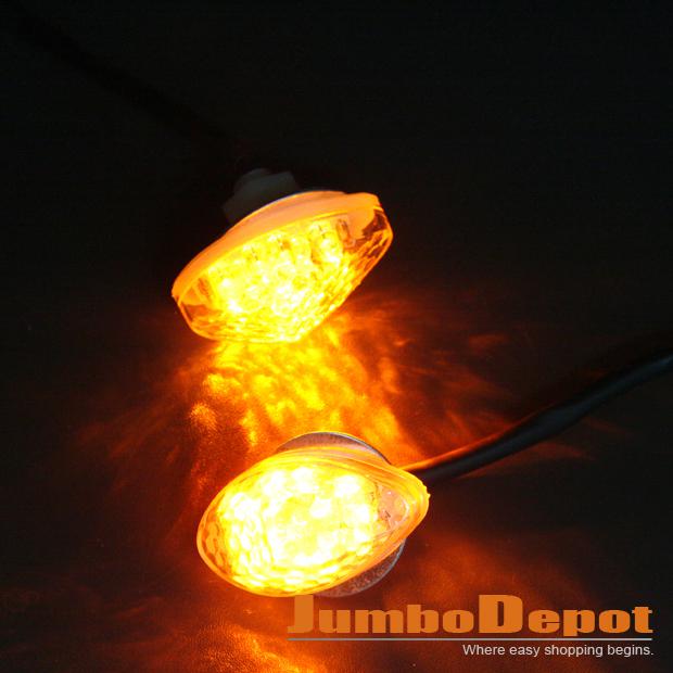 2 x motorcycle led turn signal mount amber light hot for honda cbr 600rr 1000rr