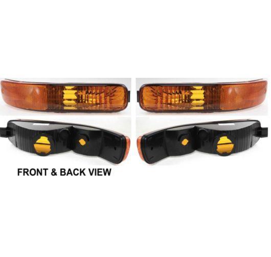 02-04 jeep liberty front side parking corner light lamp left & right pair set