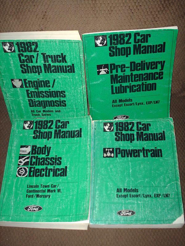 1982 ford / lincoln / mercury shop manual set original!