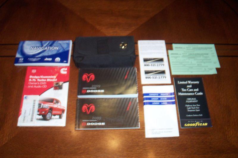 2009 dodge ram diesel owners manual w/ navigation 2500 3500 4x4 2x4 bonus dvd cd