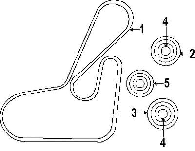 Jeep 4891598ab genuine oem factory original serpentine belt