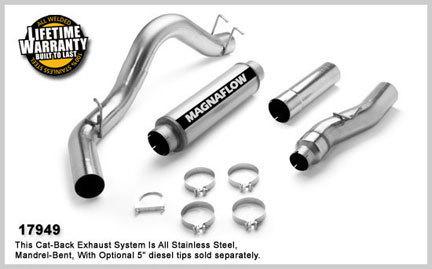 Magnaflow pro series stainless exhaust - 03-07 6.0 ford cc sb/lb 5" catback