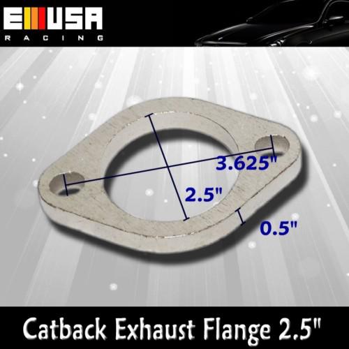 Exhaust flange 2.5" catback exhaust downpipe muffler piping cat weldable flange 