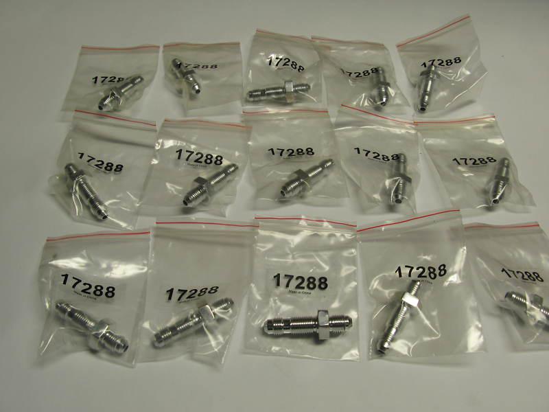 15 pack -4 an straight bulkhead 37ºflare polished fuel oil air fitting