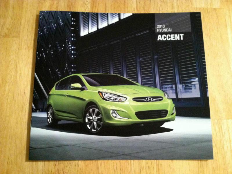 2013 hyundai accent 4-door gls 5-door gs & se dealer brochure 