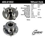 Centric parts 400.61002e front hub assembly