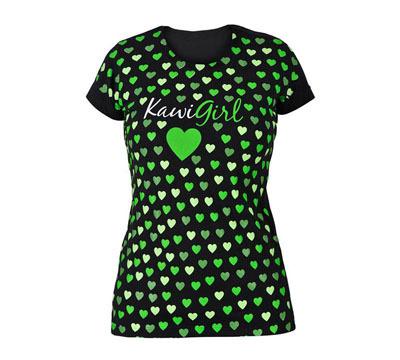 New kawasaki kawi girl polka dot t-shirt womens small k012-2539-bksm