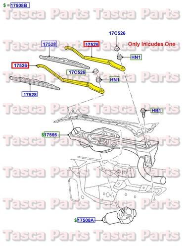 Brand new oem lh drivers side windshield wiper arm 2002-2005 ford thunderbird