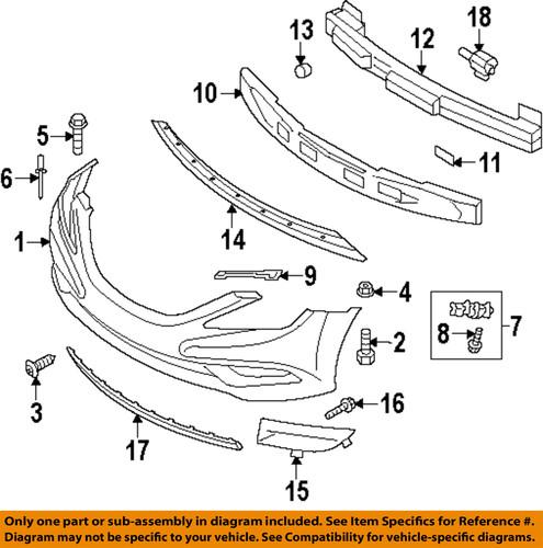 Hyundai oem 865303q000 front bumper-impact bar